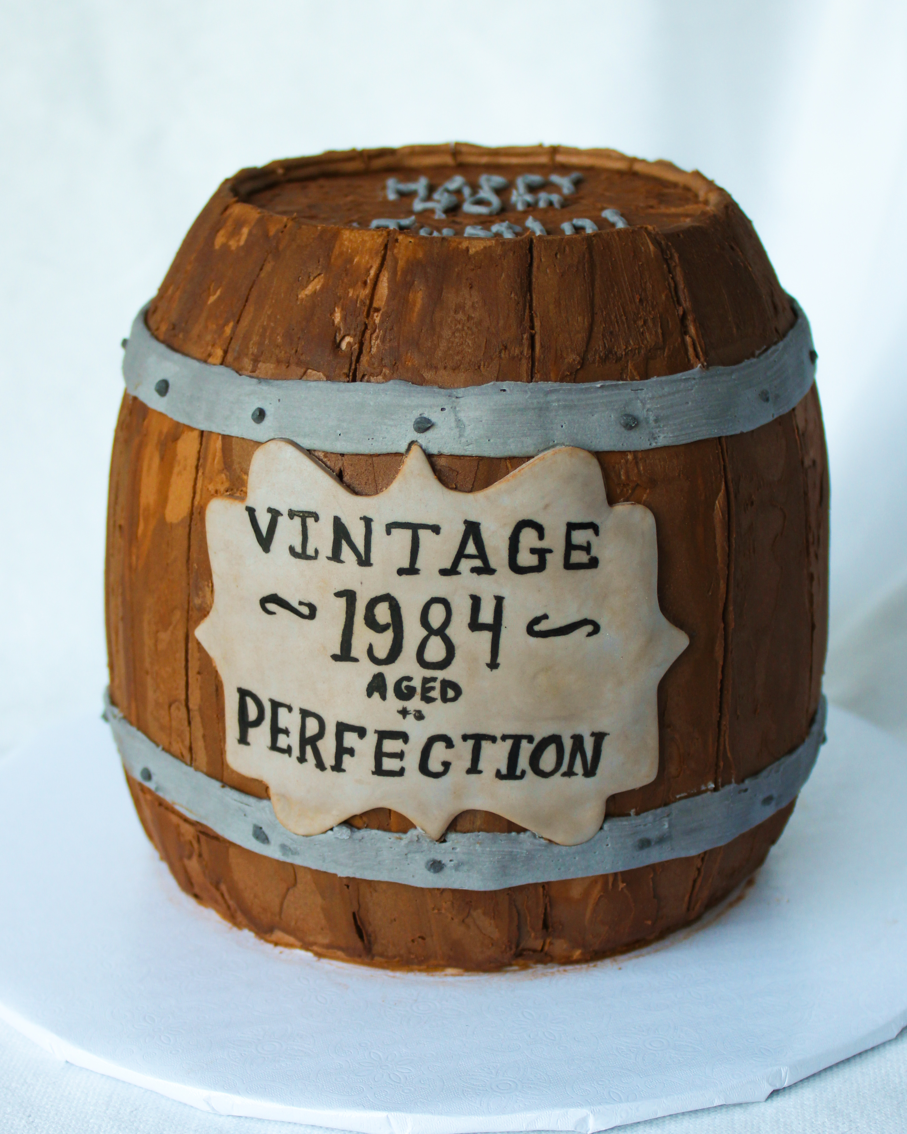 Wooden Barrel Cake