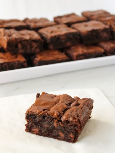 Double Chocolate Brownies with chocolate chips